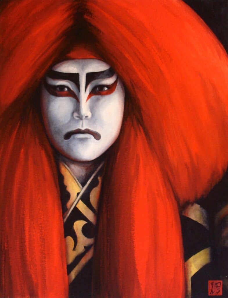 Red Kabuki Lion - Rochelle Heywood