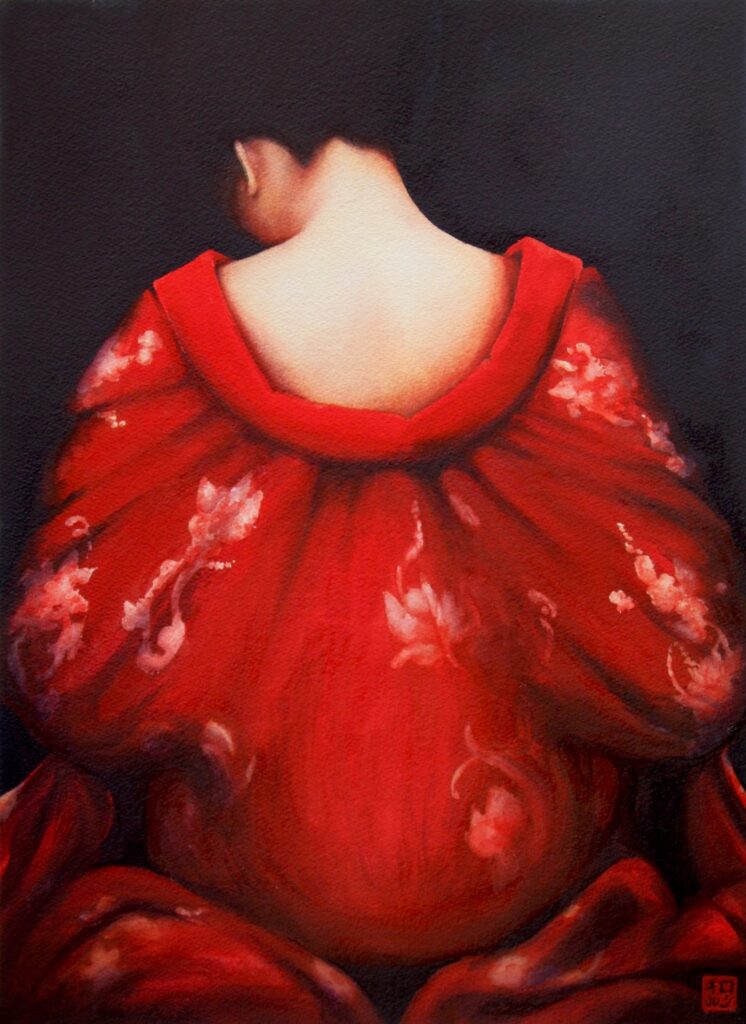 Red Silk Kimono - Rochelle Heywood